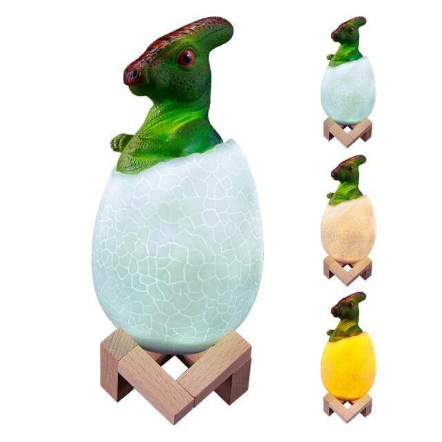 3D Dinosaur Egg Remote Control Colorful Bedside Light - MaviGadget
