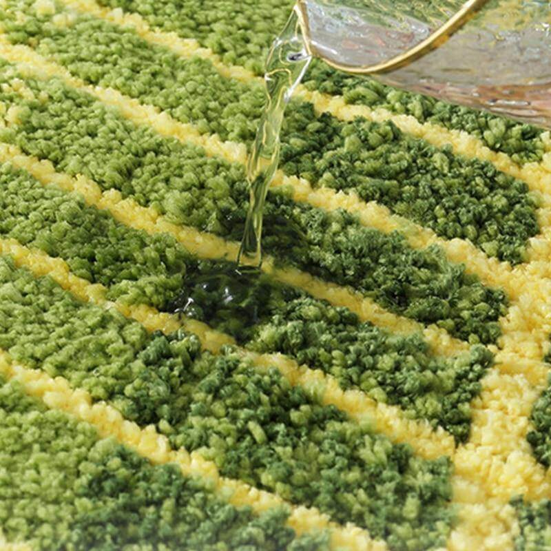 Pure Green Leaf Shape Home Rug - MaviGadget