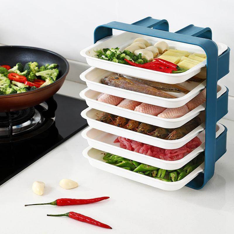 Wall-Mounted Multi Layer Kitchen Food Cooking Organizer - MaviGadget