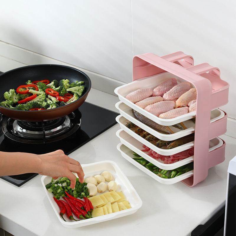 Wall-Mounted Multi Layer Kitchen Food Cooking Organizer - MaviGadget