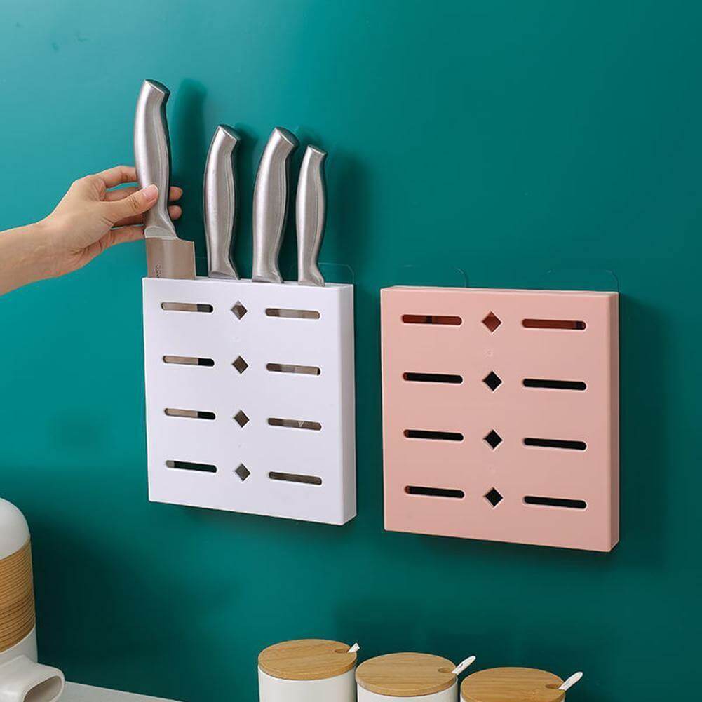 2PCS Square Pastel Mavi Wall-Mounted Knife Organizer - MaviGadget