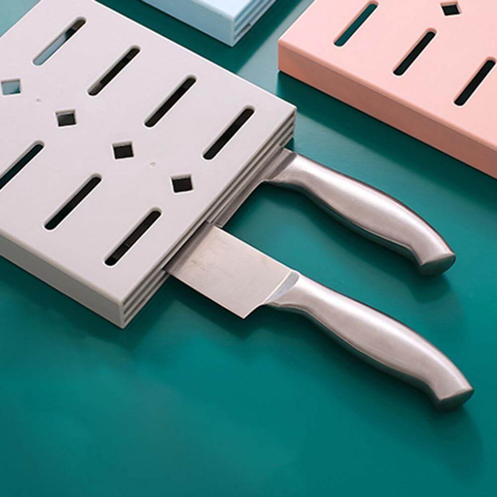 2PCS Square Pastel Mavi Wall-Mounted Knife Organizer - MaviGadget