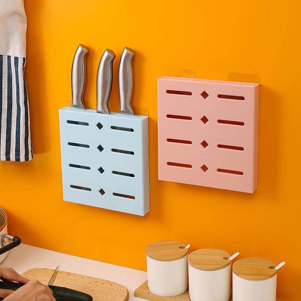 2PCS Square Pastel Mavi Wall-Mounted Knife Organizer - MaviGadget