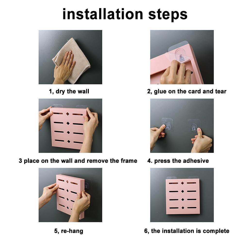 2PCS Square Pastel Mavi Wall-Mounted Knife Organizer - MaviGadget