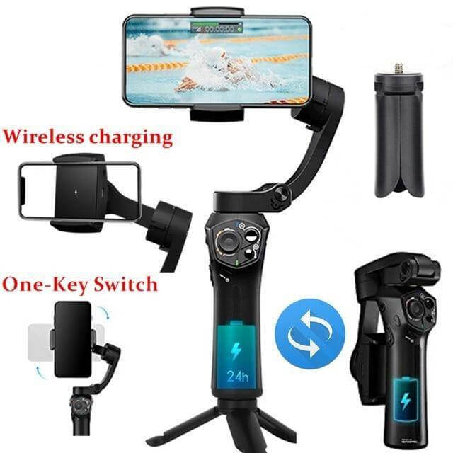 Atom Foldable Wireless Charging Smart Phone Stabilizer - MaviGadget