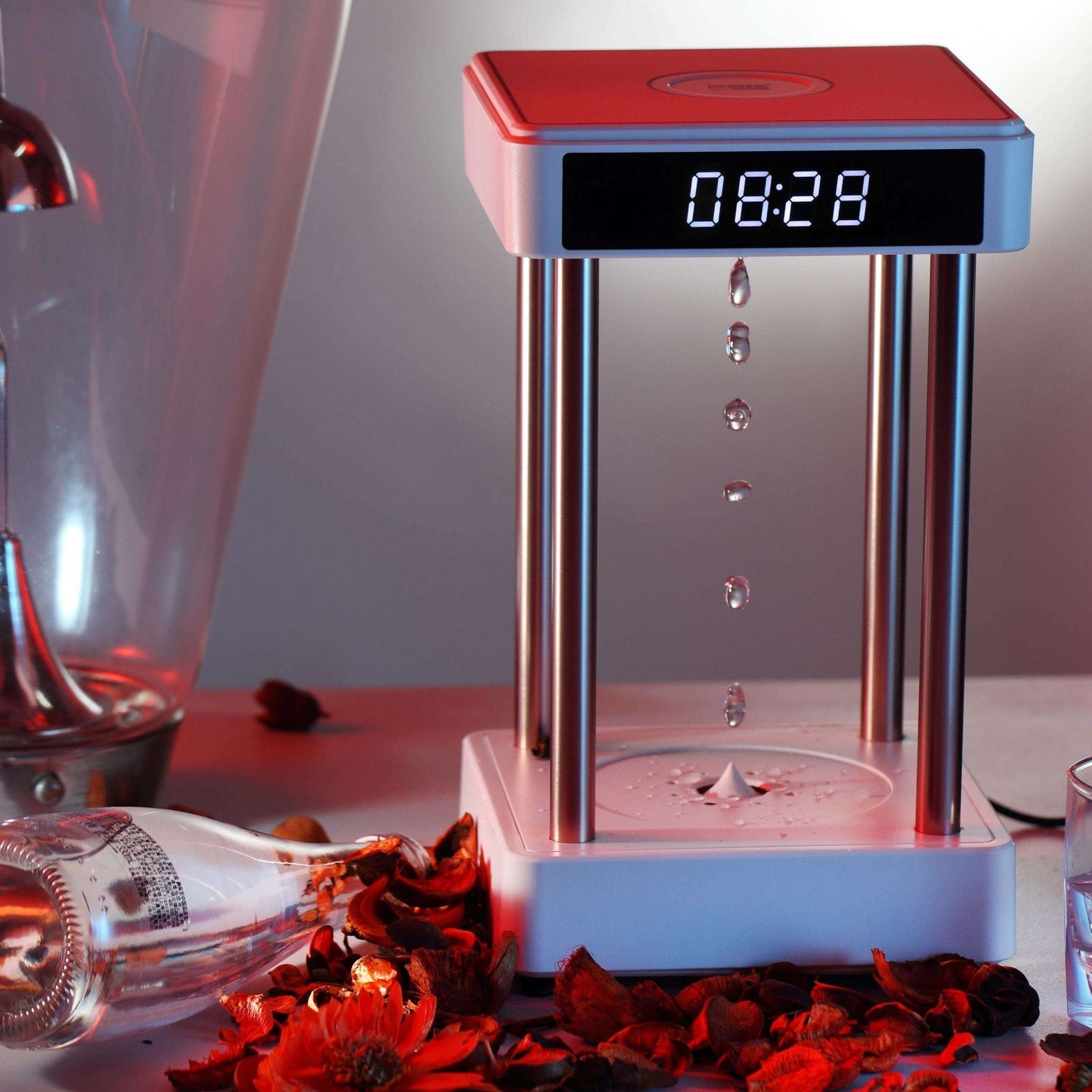 Anti Gravity Levitating Water Drops Hourglass Fountain Lamp - MaviGadget