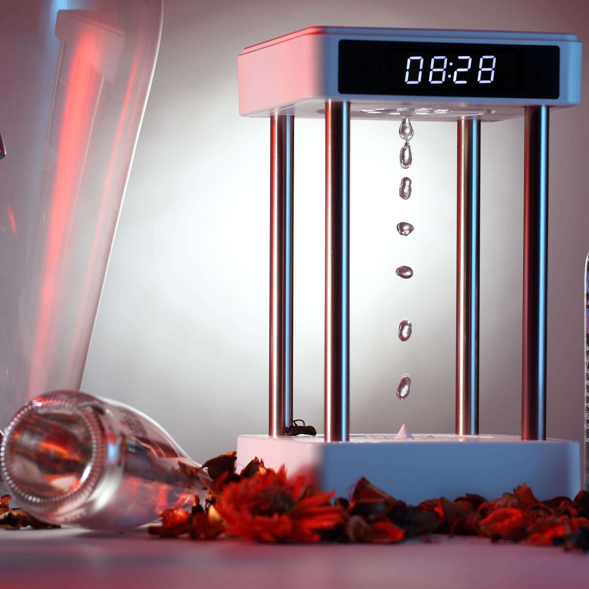 Anti Gravity Levitating Water Drops Hourglass Fountain Lamp - MaviGadget