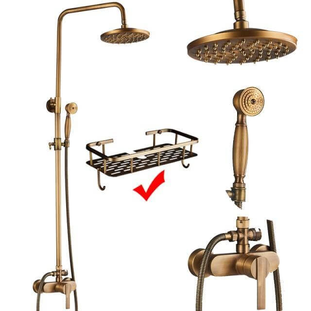 Elegant Luxury Antique Rainfall Bathroom Shower Set - MaviGadget