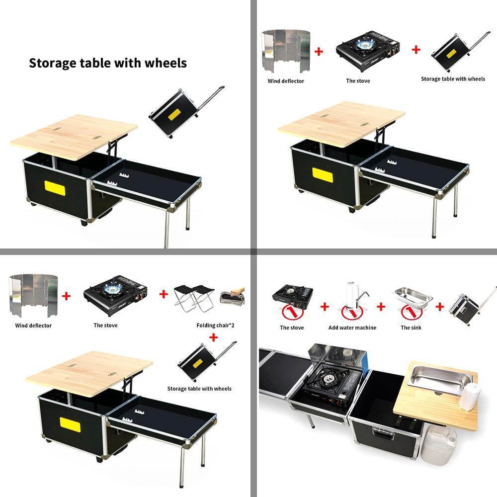 Portable Foldable Outdoor Camping Cooking Kitchen Table - MaviGadget