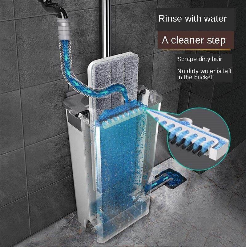 Easy Clean No Hand Dry Wet Lazy Mop - MaviGadget