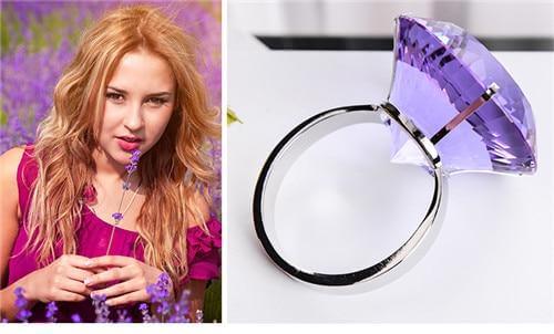 Transparent Giant Crystal Ring - MaviGadget