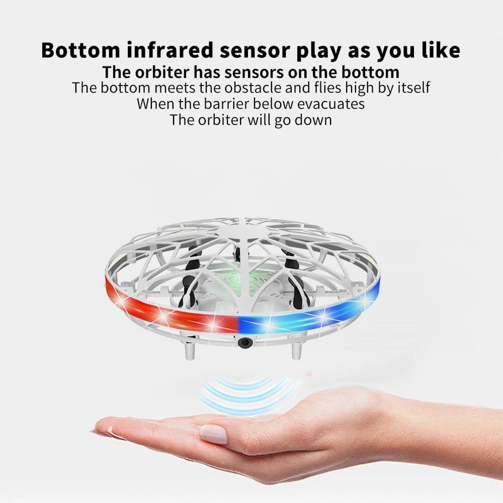 Portable Quadcopter Gesture Sensing Drone with Led Light - MaviGadget