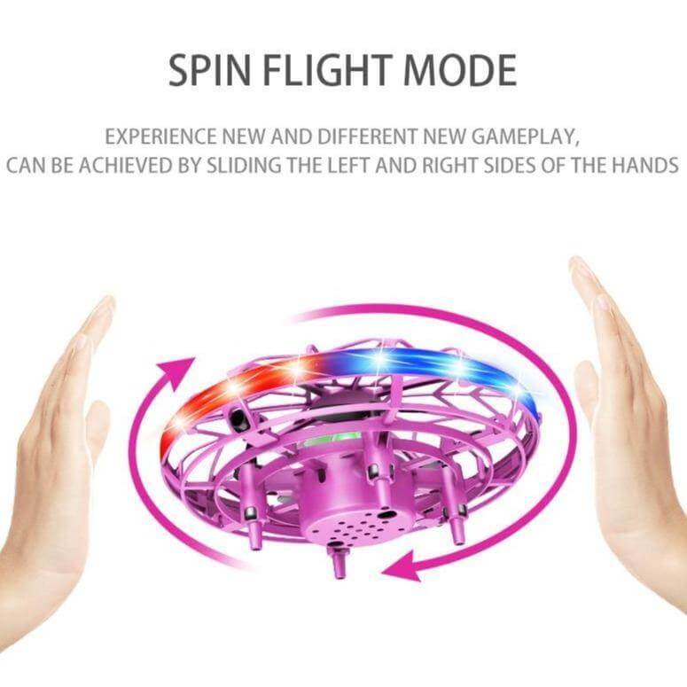 Portable Quadcopter Gesture Sensing Drone with Led Light - MaviGadget