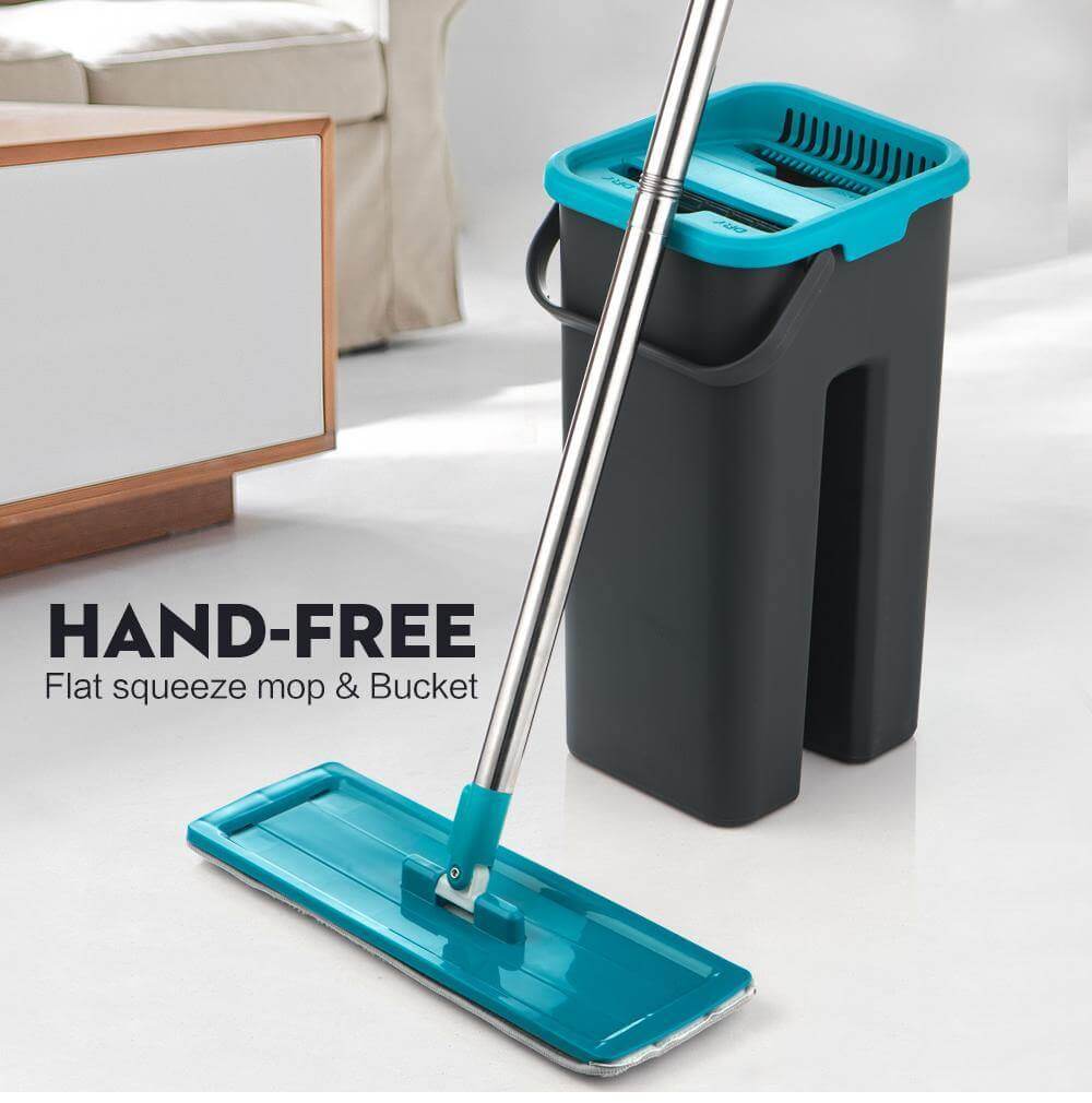 Flat Reusable Microfiber Washable Mop - MaviGadget