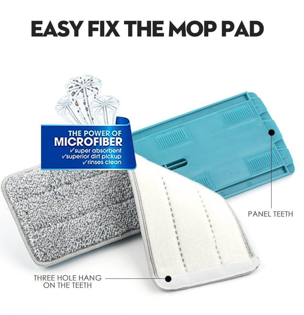Flat Reusable Microfiber Washable Mop - MaviGadget