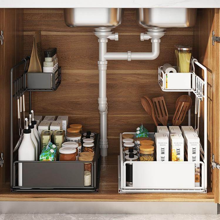 Iron Under Sink Organizer Storage Rack - MaviGadget