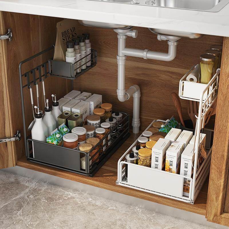 Iron Under Sink Organizer Storage Rack - MaviGadget