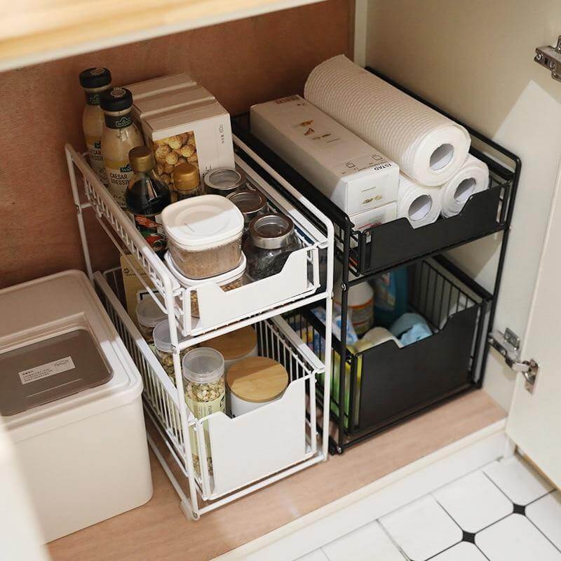 Iron Under Sink Organizer Storage Rack - MaviGadget