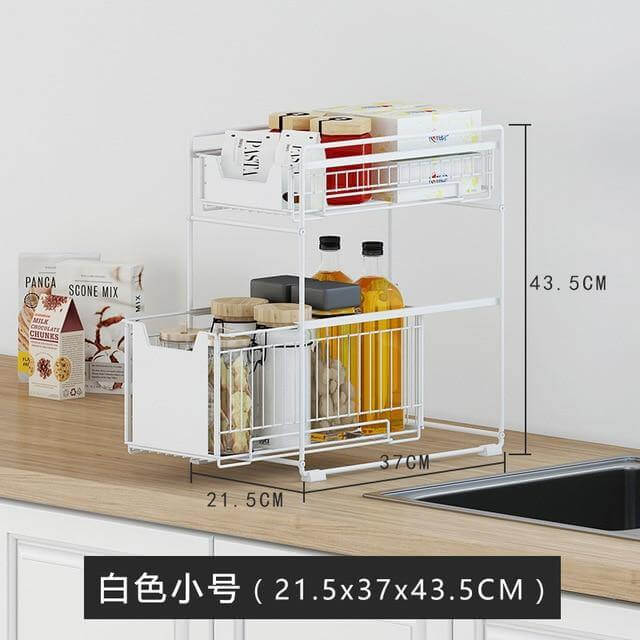 Iron Under Sink Organizer Storage Rack - MaviGadget