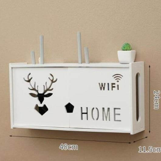 Wall-Mounted Cozy Home Wifi Router Storage Shelf - MaviGadget