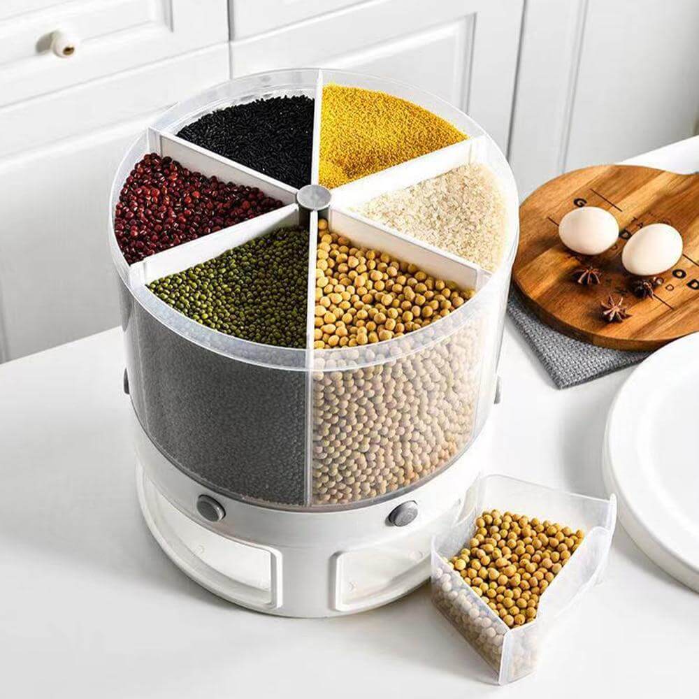 Rotatable Multifunctional Grain Storage Organizer - MaviGadget