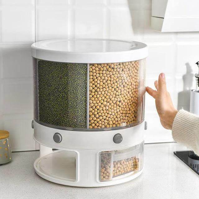 Rotatable Multifunctional Grain Storage Organizer - MaviGadget