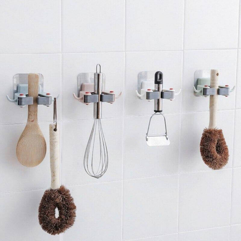 No-Drill Wall Mounted Mop/Broom Hanger - MaviGadget