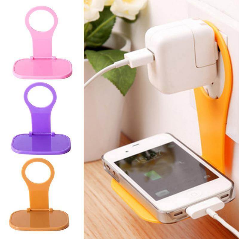 Universal Foldable Wall Outlet Phone Charger Holder - MaviGadget
