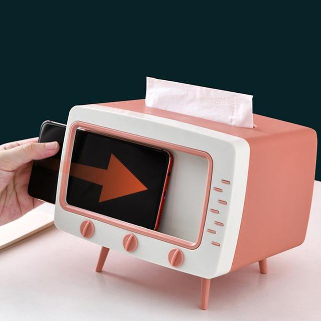 2in1 Creative Tissue Box with Mobile Phone Holder - MaviGadget