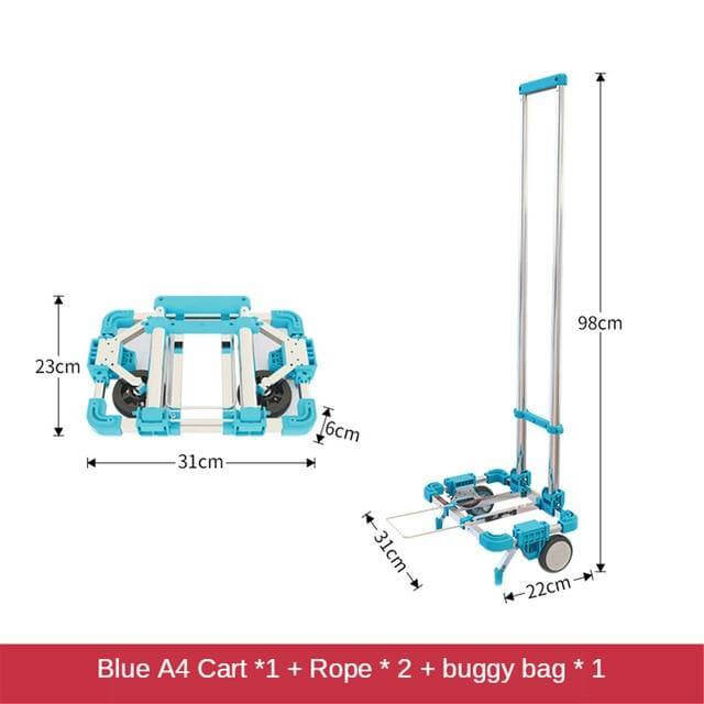 Portable Foldable Push Hand Cart - MaviGadget