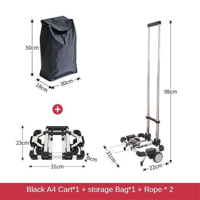 Portable Foldable Push Hand Cart - MaviGadget