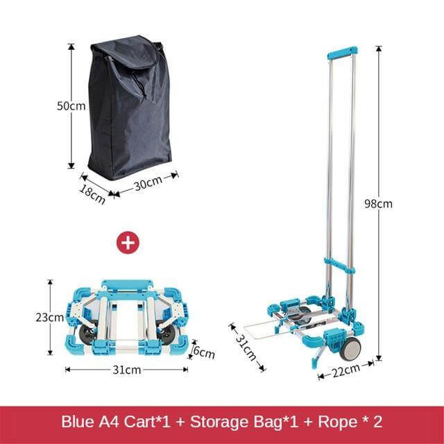 Portable Foldable Push Hand Cart - MaviGadget