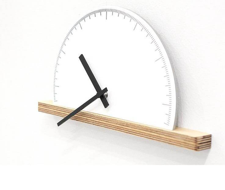Modern Geometry Half Nordic Wall Clock - MaviGadget