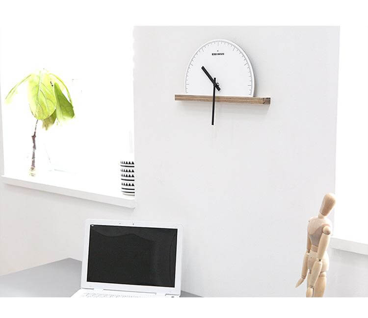 Modern Geometry Half Nordic Wall Clock - MaviGadget