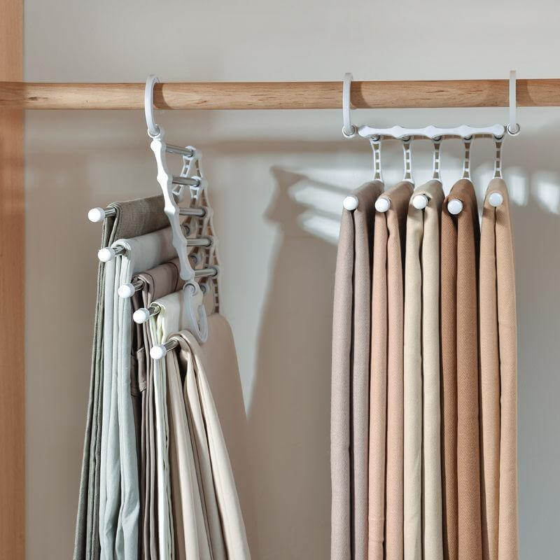 5in1 Adjustable Closet Organizer Trouser Hanger - MaviGadget