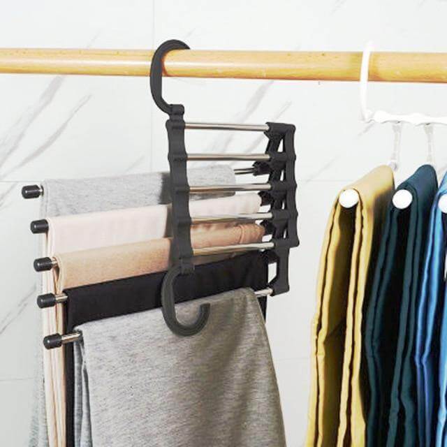 5in1 Adjustable Closet Organizer Trouser Hanger - MaviGadget