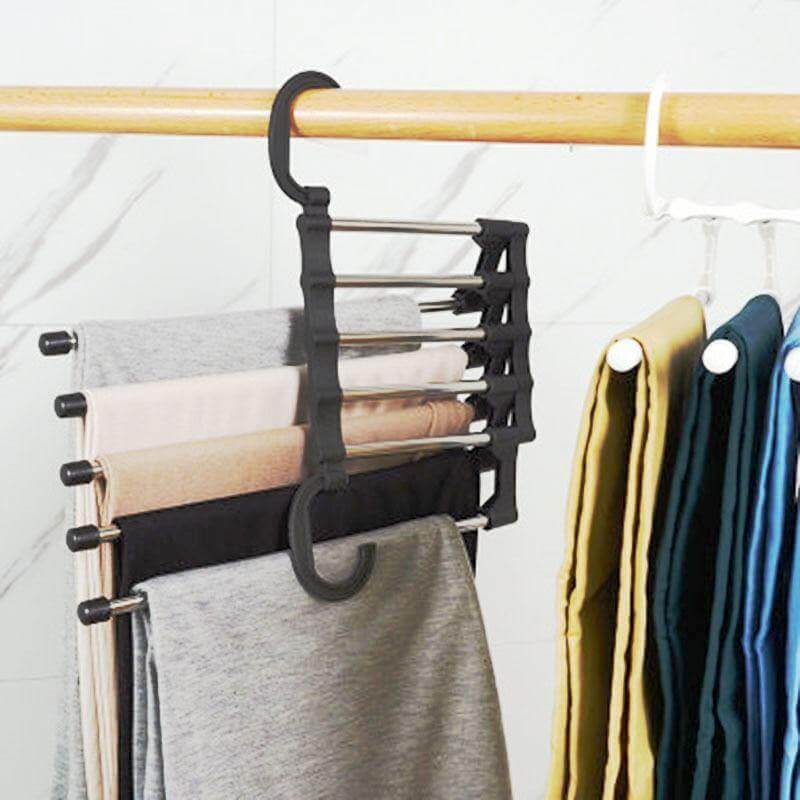 5in1 Adjustable Closet Organizer Trouser Hanger - MaviGadget