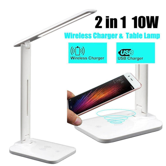 2in1 Multifunctional Fast Wireless Charging LED Table Lamp - MaviGadget