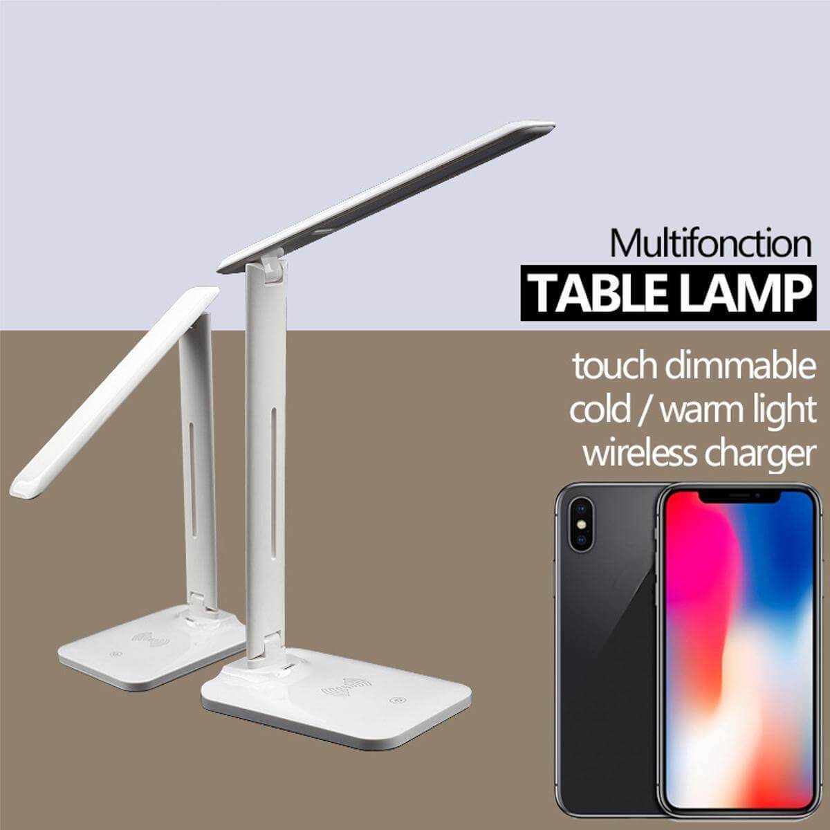 2in1 Multifunctional Fast Wireless Charging LED Table Lamp - MaviGadget