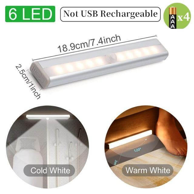 Warm & Cold Light Motion Sensor Wireless LED Lights - MaviGadget