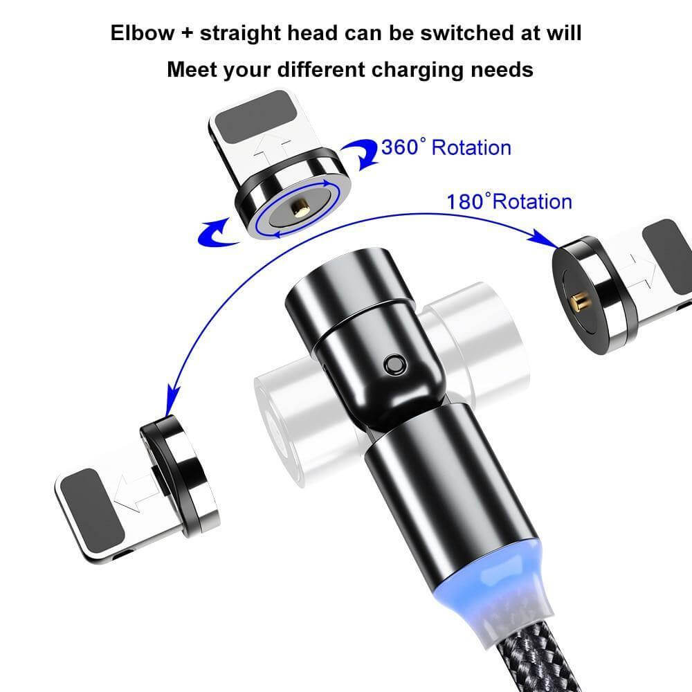 Rotatable Fast Charging Magnetic Cable - MaviGadget