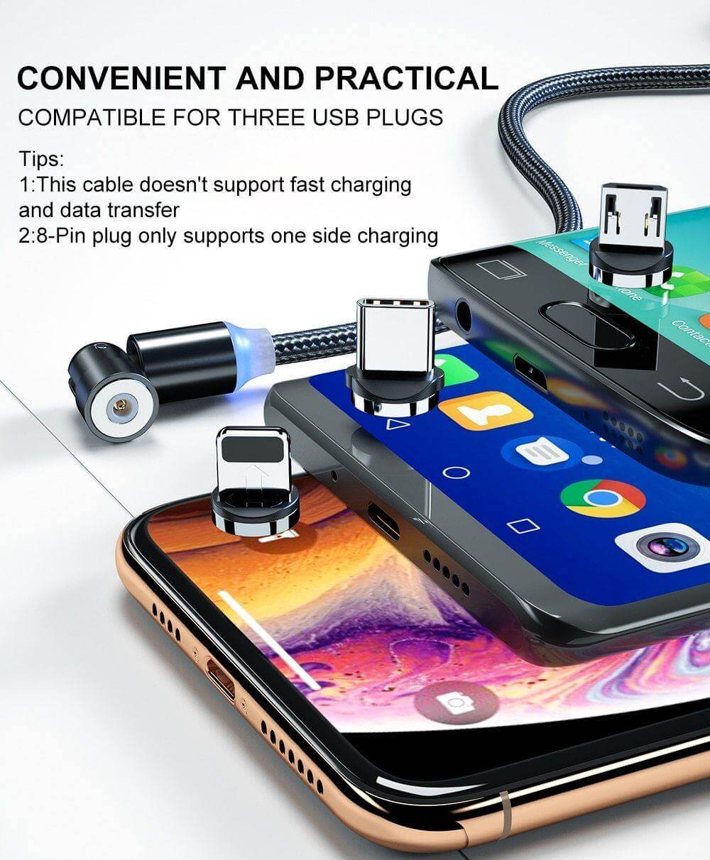 Rotatable Fast Charging Magnetic Cable - MaviGadget