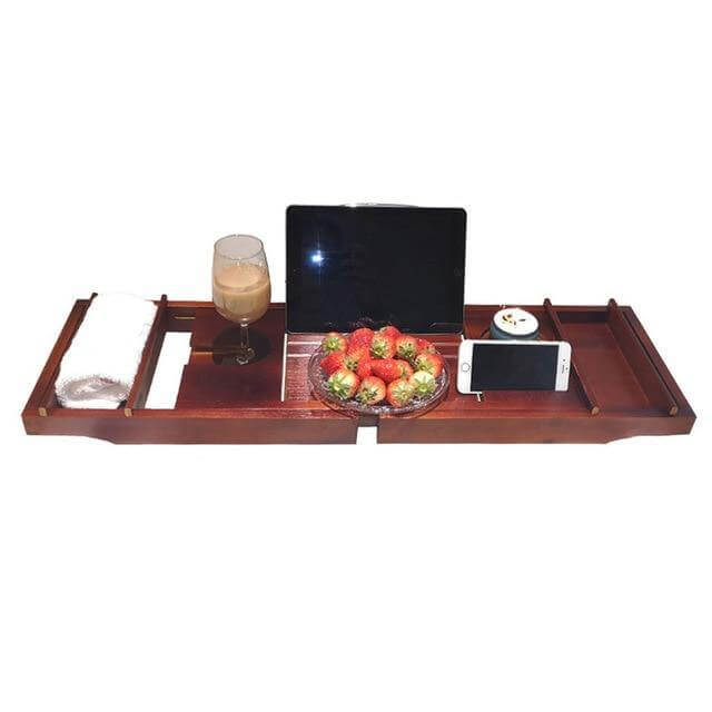 Extendable Bathtub Non-Slip Food Drink Tray - MaviGadget