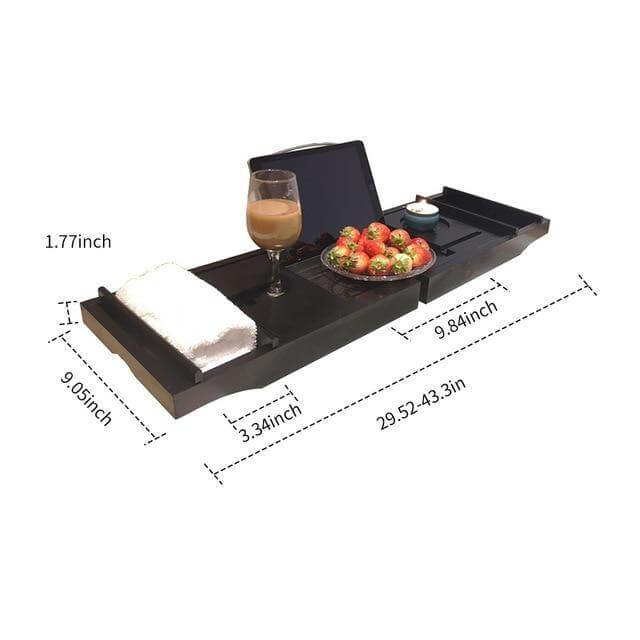 Extendable Bathtub Non-Slip Food Drink Tray - MaviGadget
