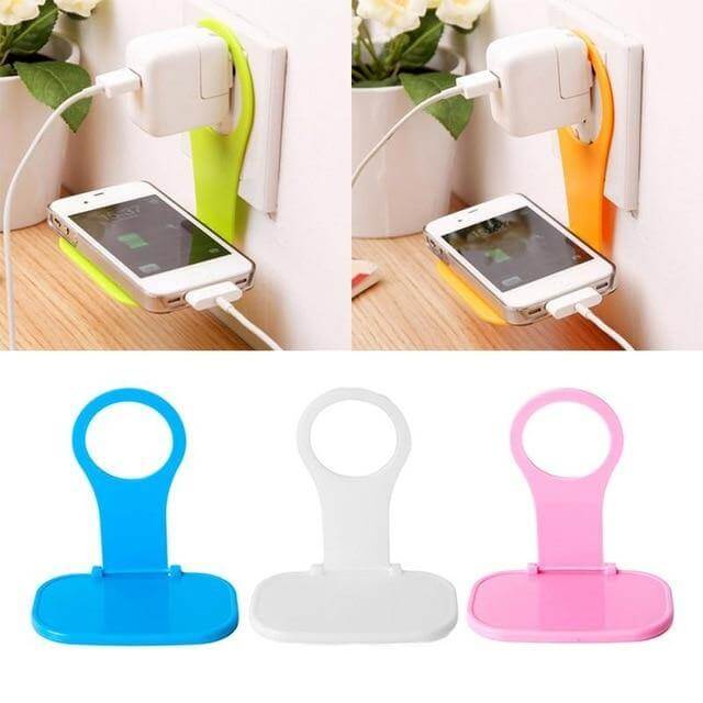 Universal Foldable Wall Outlet Phone Charger Holder - MaviGadget
