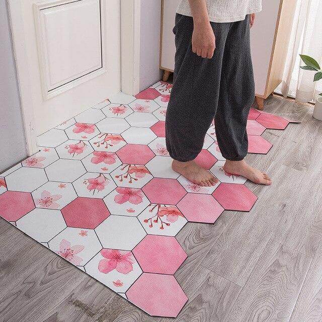 Non-Slip Dust Proof Nordic Style Hexagon Door Mat - MaviGadget