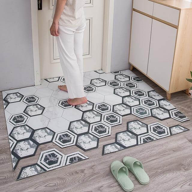 Non-Slip Dust Proof Nordic Style Hexagon Door Mat - MaviGadget
