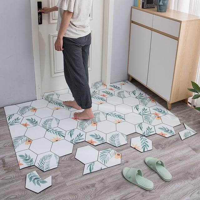 Non-Slip Dust Proof Nordic Style Hexagon Door Mat - MaviGadget