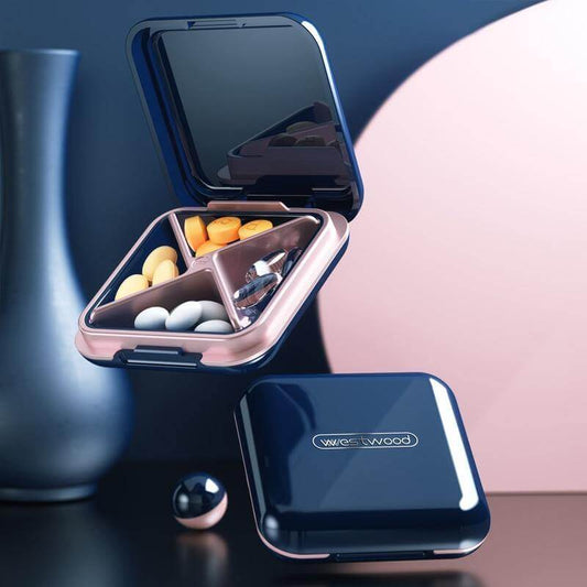 4-Grid Capsule Pill Box Travel Organizer - MaviGadget