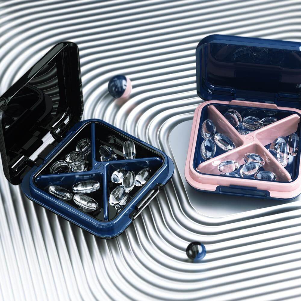 4-Grid Capsule Pill Box Travel Organizer - MaviGadget